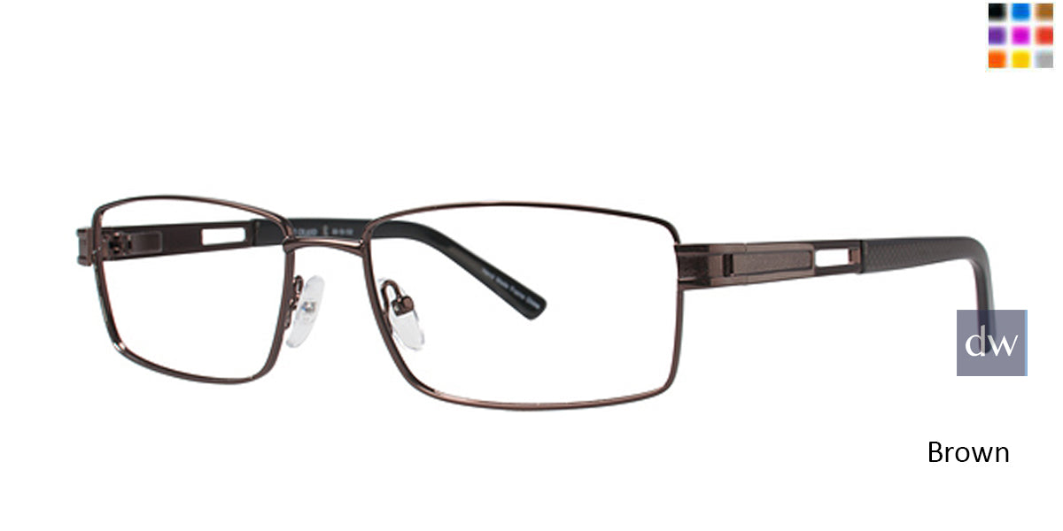 Brown Elan 3711 Eyeglasses.