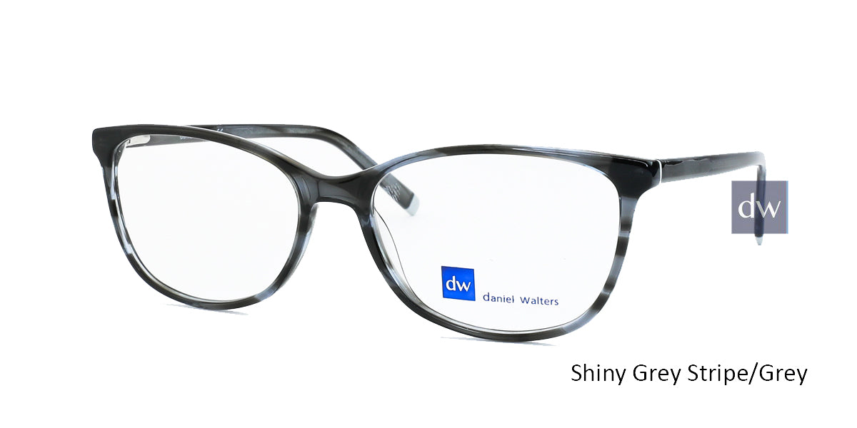 Shiny Grey Stripe/Grey Daniel Walters RGA020 Eyeglasses.