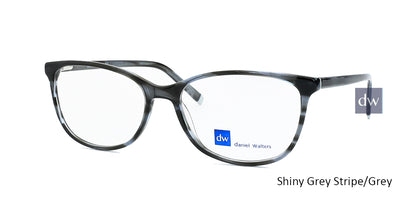 Shiny Grey Stripe/Grey Daniel Walters RGA020 Eyeglasses.