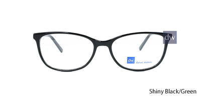 Shiny Black/Green Daniel Walters RGA020 Eyeglasses.