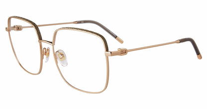 Rose Gold:
Furla VFU638 Square Eyeglasses in Rose Gold — women's full frame, no hinges, prescription-ready
