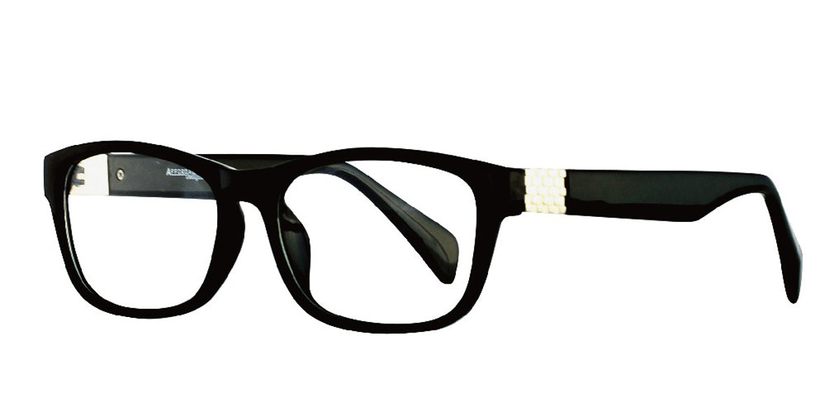 Black/Silver Affordable Designs Ricky Eyeglasses.