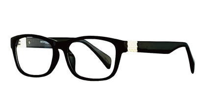 Black/Silver Affordable Designs Ricky Eyeglasses.