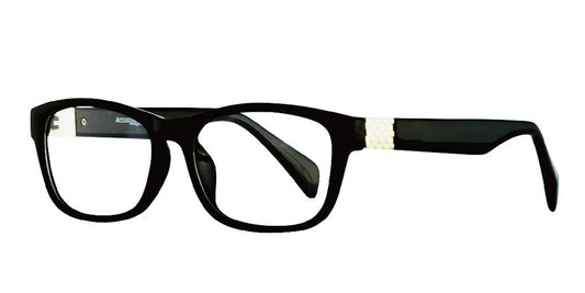 Black/Silver Affordable Designs Ricky Eyeglasses.