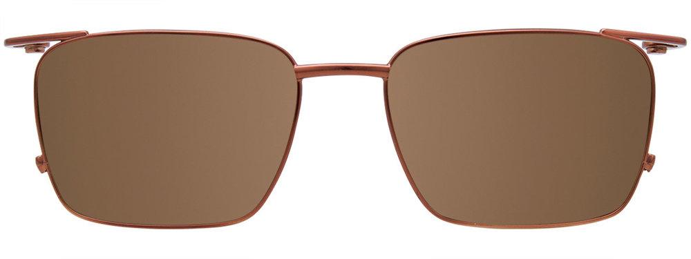 Clip & Twist CT263 Semi-Rimless Rectangle Eyeglasses — Clip-On Included