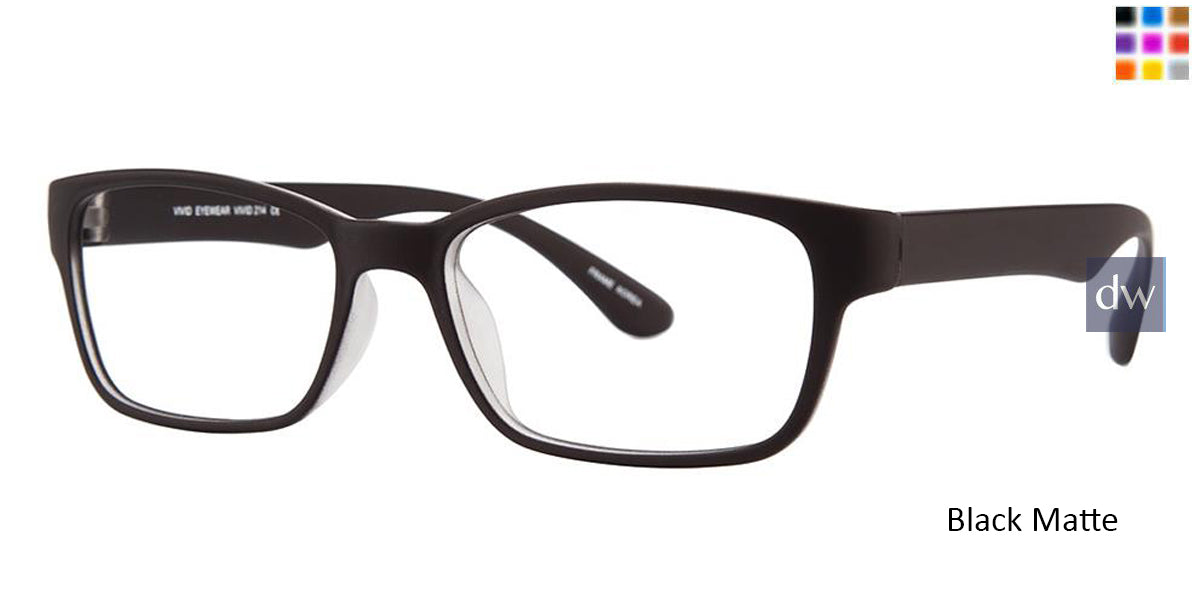 Black Matt Vivid 214 Eyeglasses.