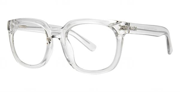 Parade Q Series 1829 Soft Square Eyeglasses in Crystal — unisex wide-bridge plastic frame
