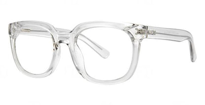 Parade Q Series 1829 Soft Square Eyeglasses in Crystal — unisex wide-bridge plastic frame
