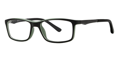 Matt Black/Green Vivid Metro 46 Eyeglasses - Teenager.