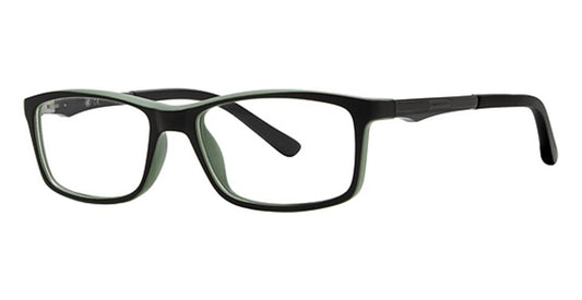 Matt Black/Green Vivid Metro 46 Eyeglasses - Teenager.