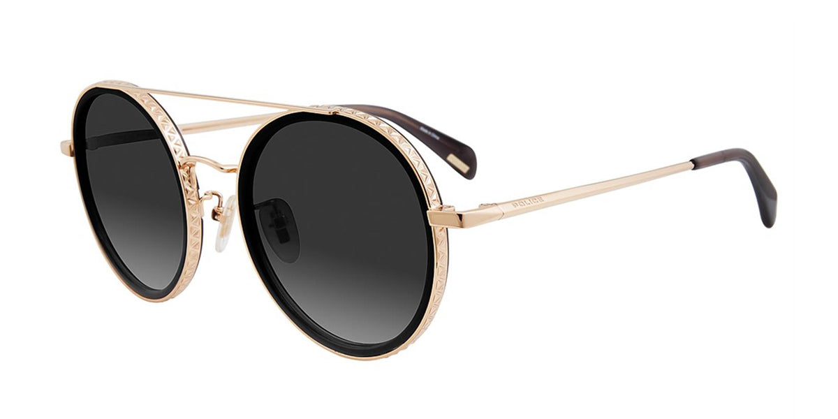 Gold Black Police SPL830 Sunglasses.