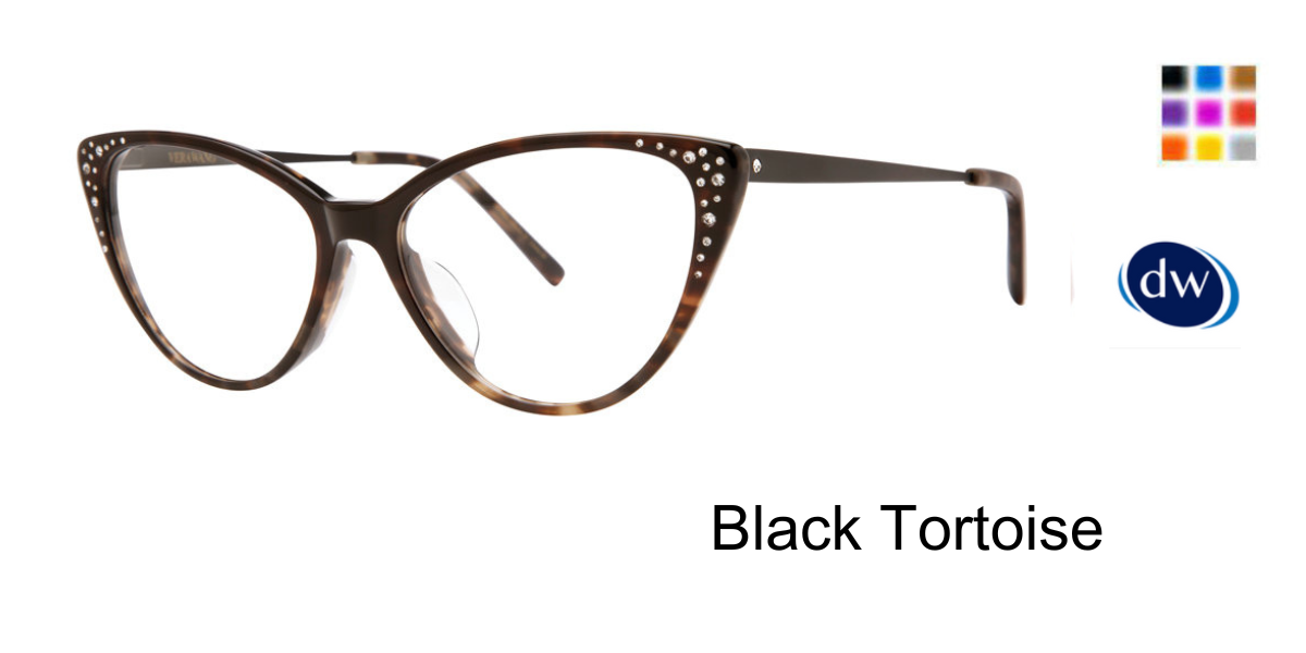 Black Tortoise        VERA WANG VA68 Eyeglasses