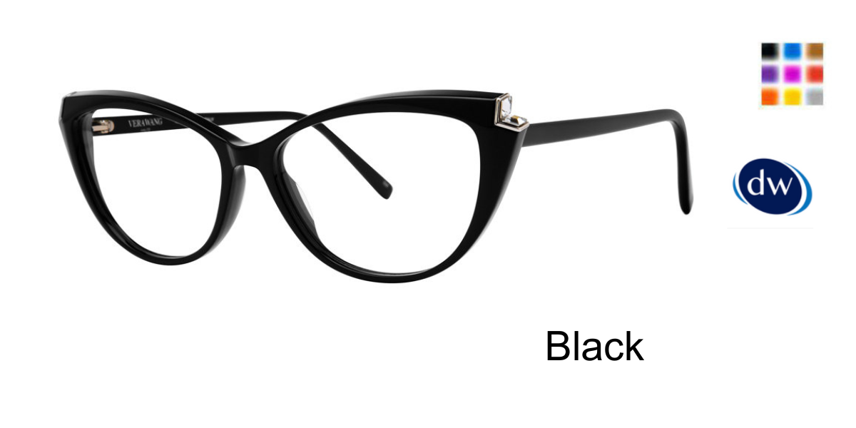 Black         VERA WANG Genevieve Eyeglasses