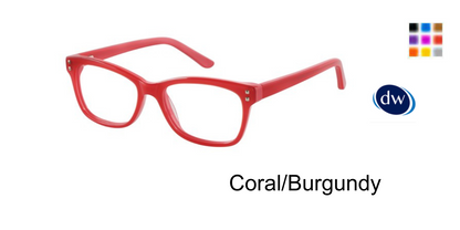 Coral/Burgundy