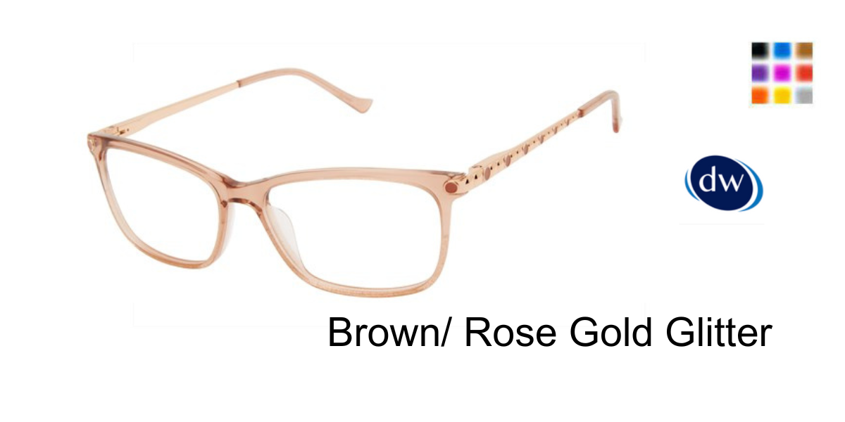 Brown-Rose Gold Glitter