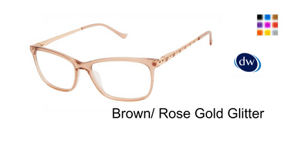 Brown-Rose Gold Glitter