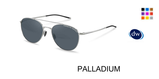 Porsche Design P8947 Aviator Sunglasses in Palladium — unisex metal frame with UV protection
