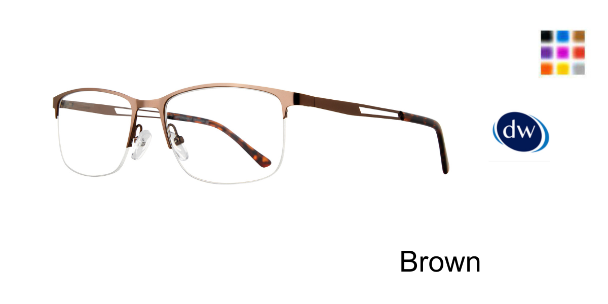 Brown       Affordable Designs Keith Eyeglasses