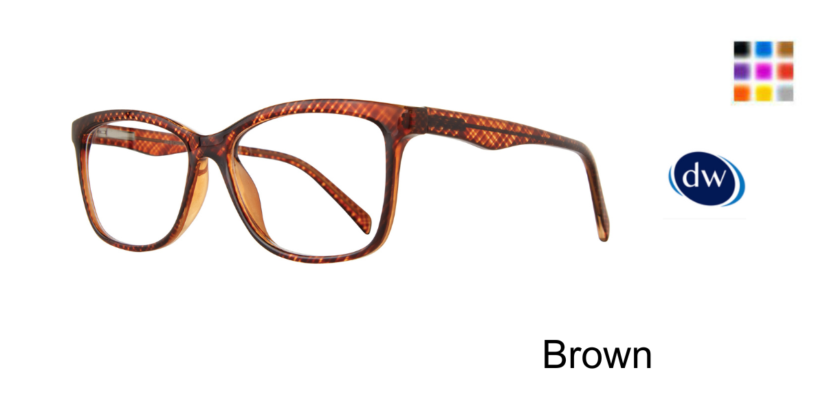 Brown      Affordable Designs Rhoda Eyeglasses