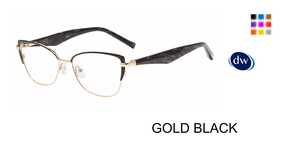 GOLD BLACK Jones New York VJON506 Eyeglasses