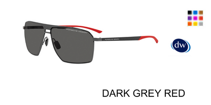 DARK GREY RED PORSCHE DESIGN P8977 Sunglasses