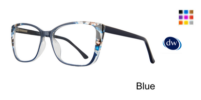 Blue       Affordable Designs Buffy Eyeglasses