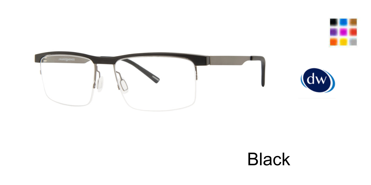 Black       Jhane Barnes Irregular Eyeglasses