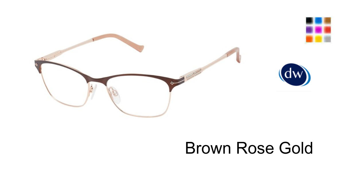Brown Rose Gold         Tura Optical R709 Eyeglasses
