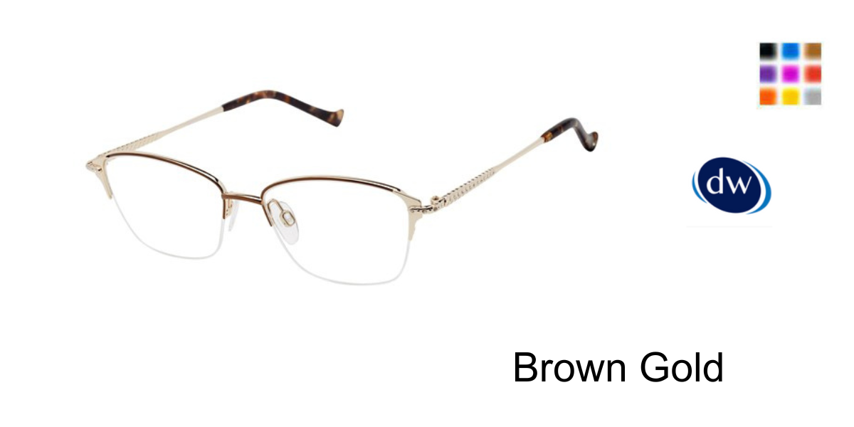 Brown Gold              Tura Optical R152 Eyeglasses
