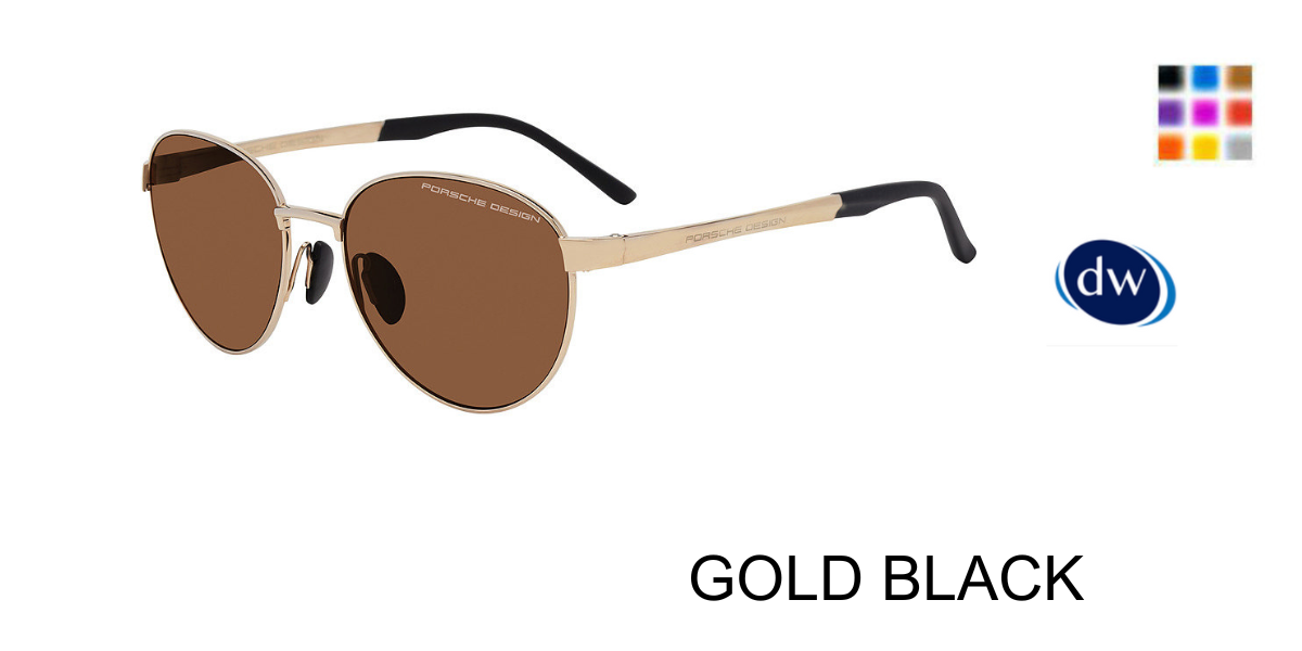 GOLD BLACK PORSCHE DESIGN  P8985 Sunglasses