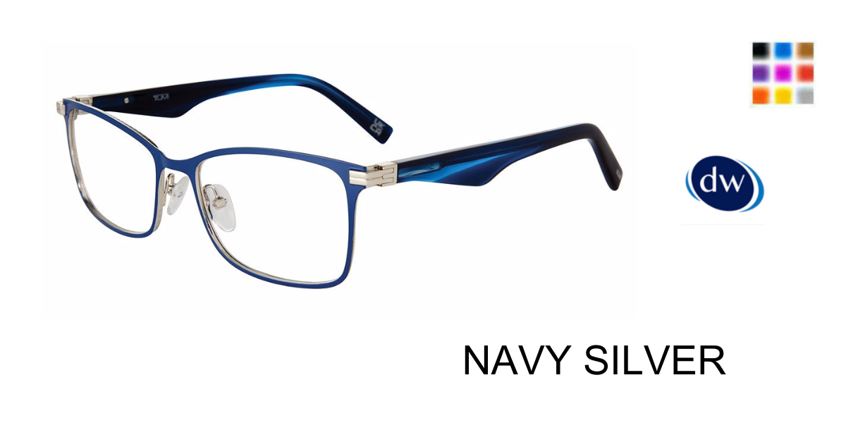 NAVY SILVER        TUMI VTU524 Eyeglasses
