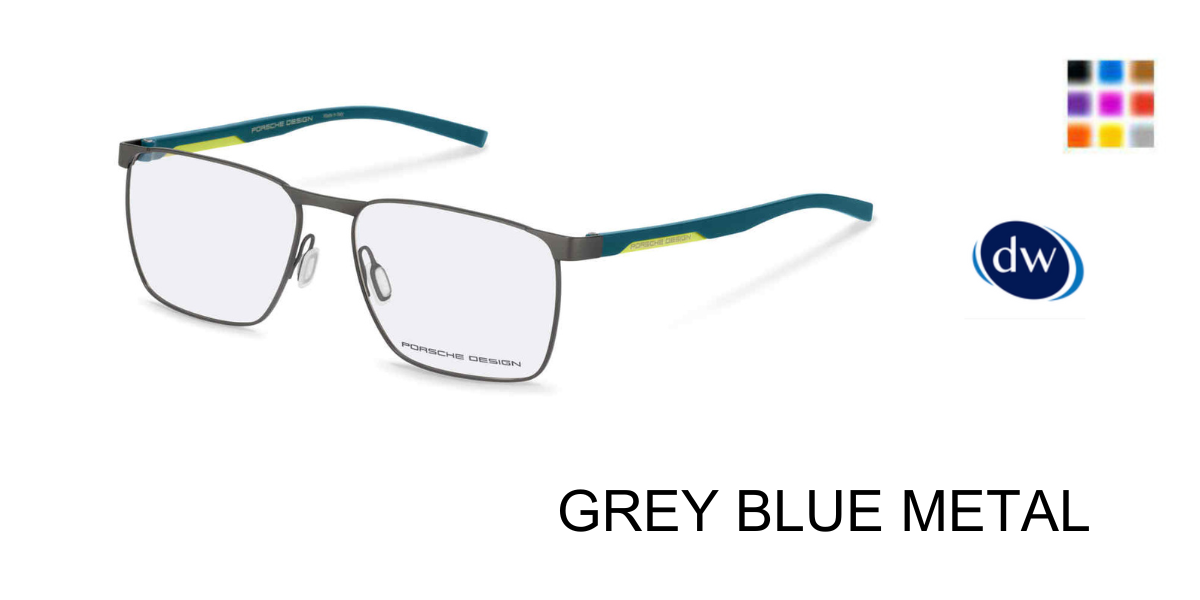 GREY BLUE METAL PORSCHE DESIGN P8776 Eyeglasses