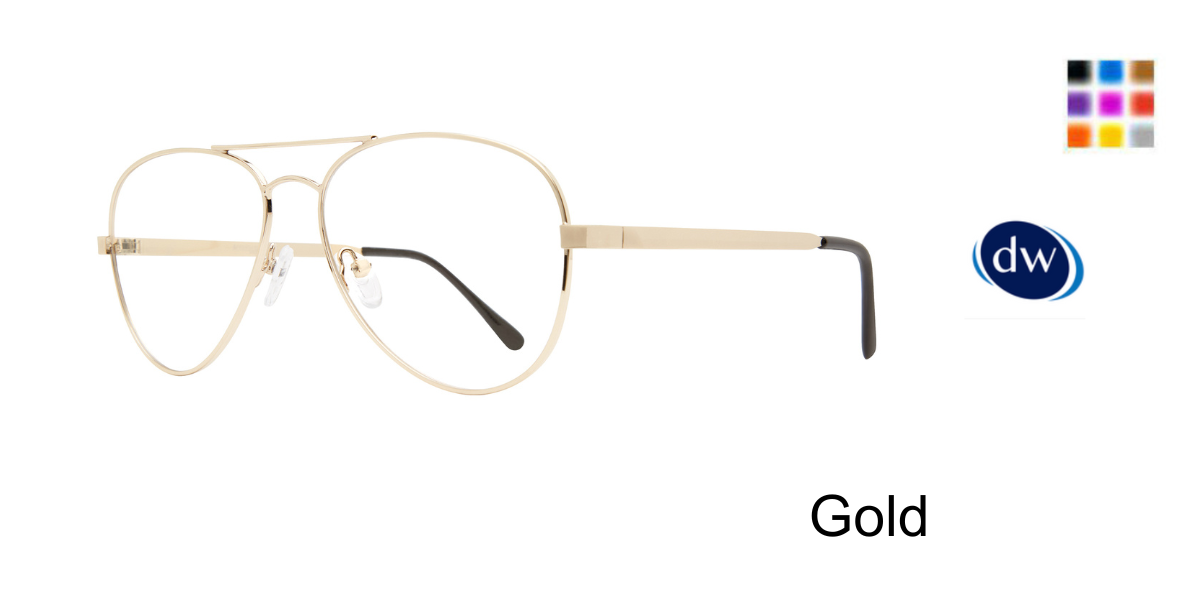 Gold       Affordable Designs Gabe Eyeglasses