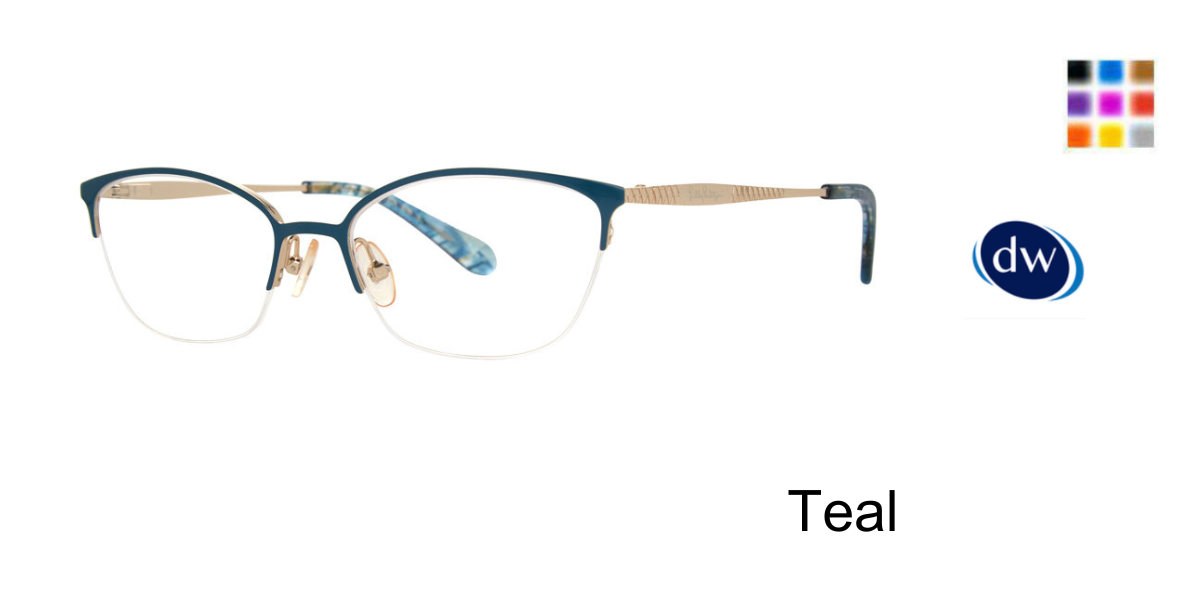 Teal       Lilly Pulitzer Bryce Eyeglasses