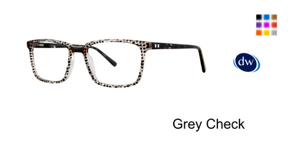 Grey Check       Jhane Barnes Colormap Eyeglasses