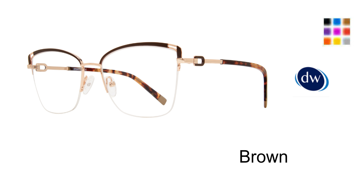 Brown            Serafina Phoebe Eyeglasses