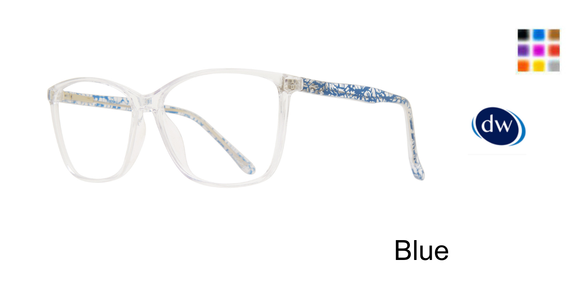 Blue     Affordable Designs Gloria Eyeglasses