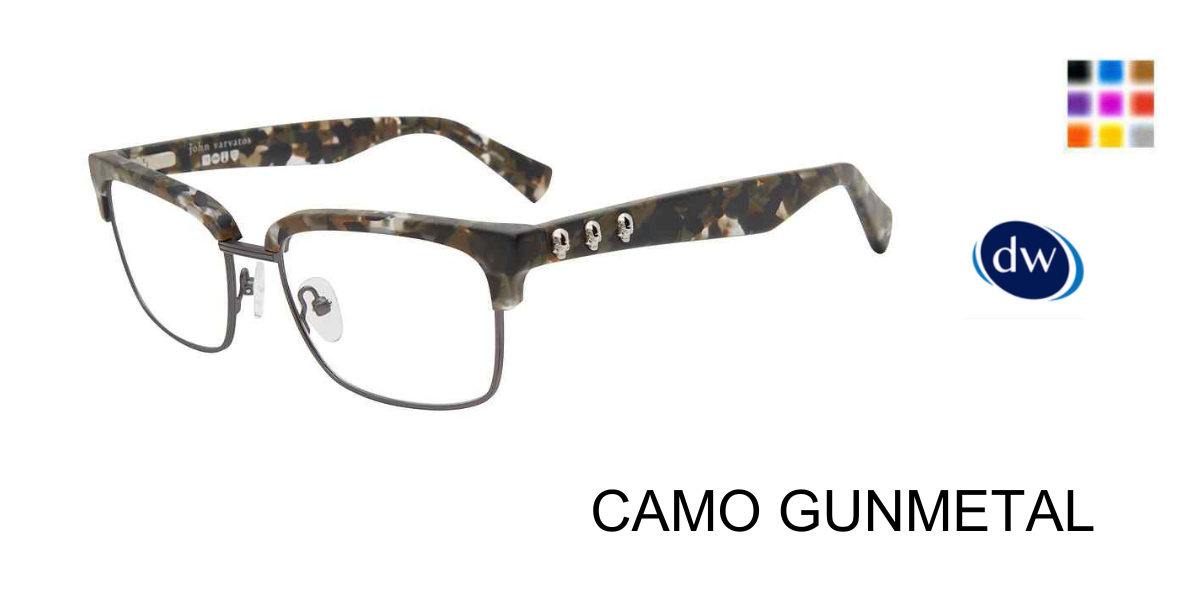 CAMO GUNMETAL        John Varvatos VJV186 Eyeglasses