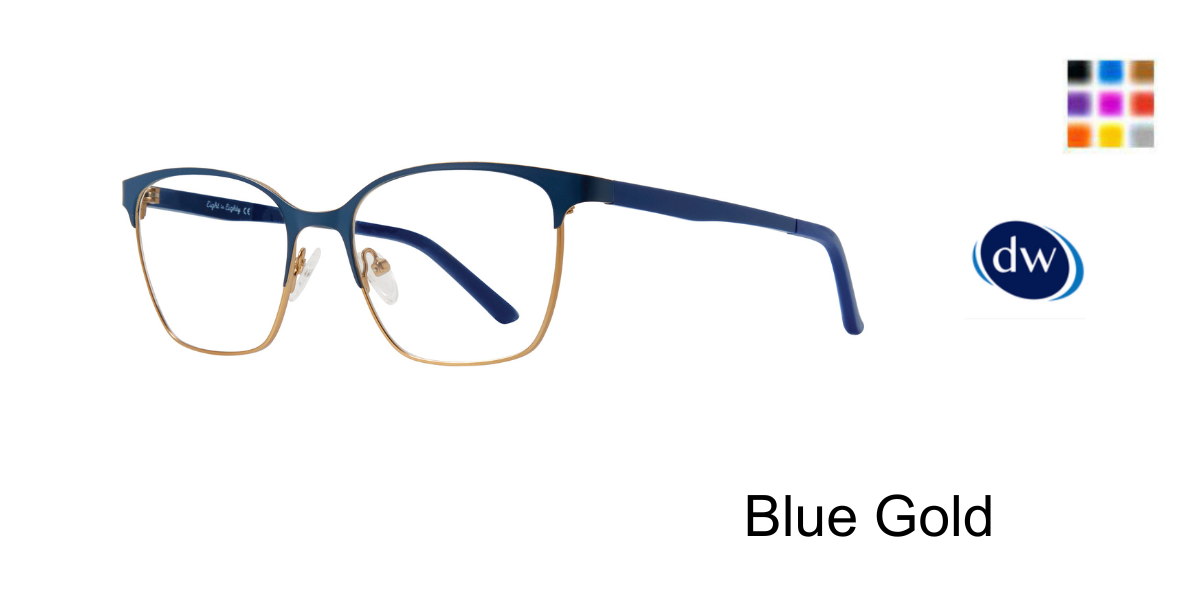 Blue Gold Eight To Eighty Hazel Eyeglasses.