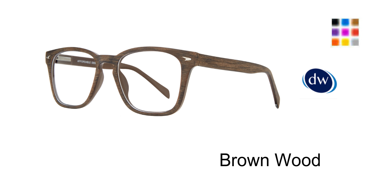 Brown Wood Affordable Design Woody Eyeglasses