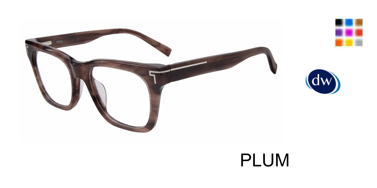 PLUM        TUMI OPTICAL VTU537 Eyeglasses