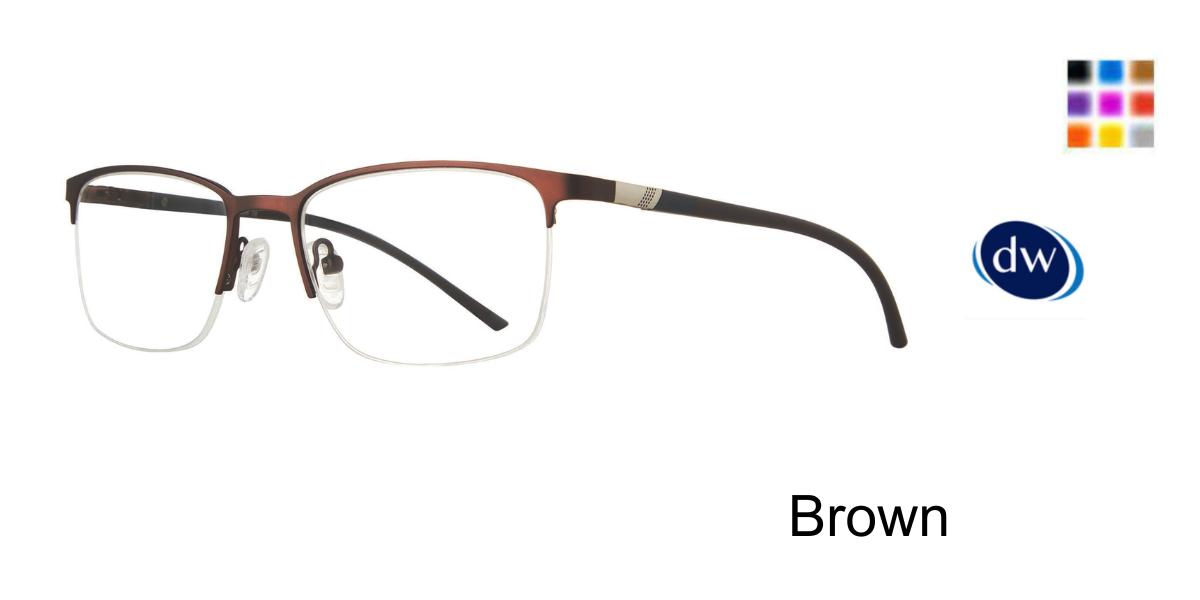 Brown           Lite Design Evan Eyeglasses