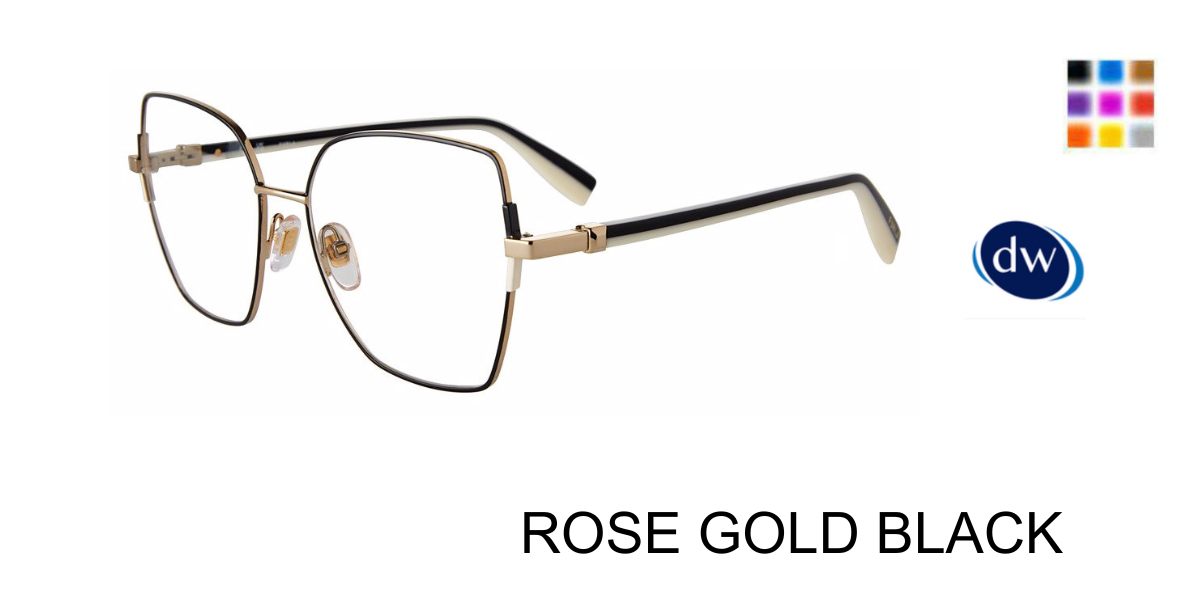 ROSE GOLD BLACK Furla VFU726 Eyeglasses