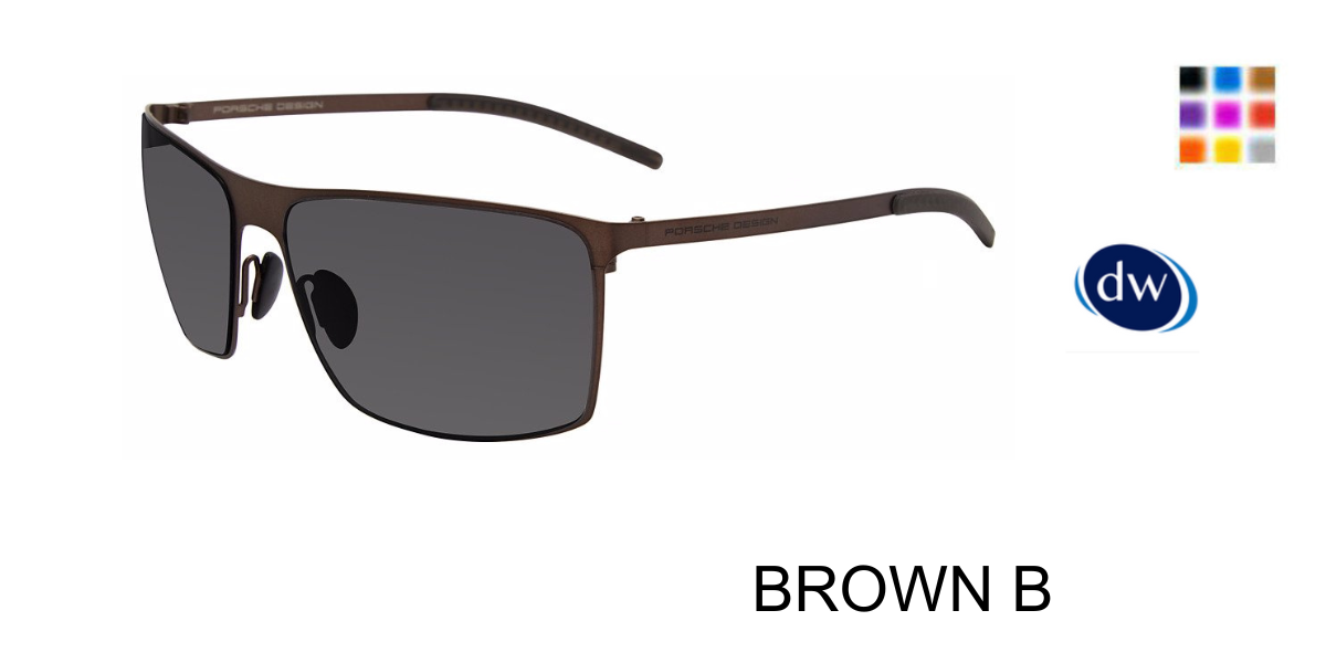 BROWN B PORSCHE DESIGN P8667 Sunglasses