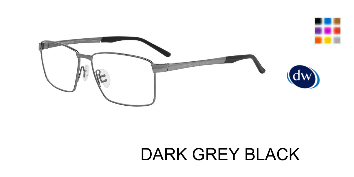 DARK GREY BLACK PORSCHE DESIGN P8777 Eyeglasses