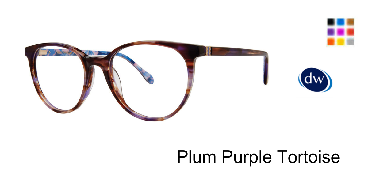 Plum Purple Tortoise       Lilly Pulitzer Jodie Eyeglasses