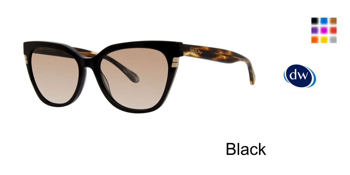 Black      Lilly Pulitzer Huntington Sunglasses