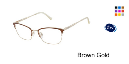 Brown Gold              Tura Brilliance TE292 Eyeglasses