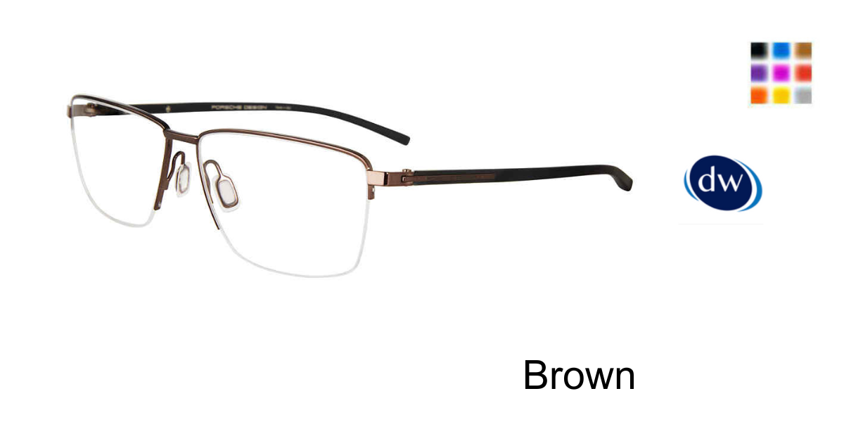 PORSCHE DESIGN P8399 Eyeglasses Brown