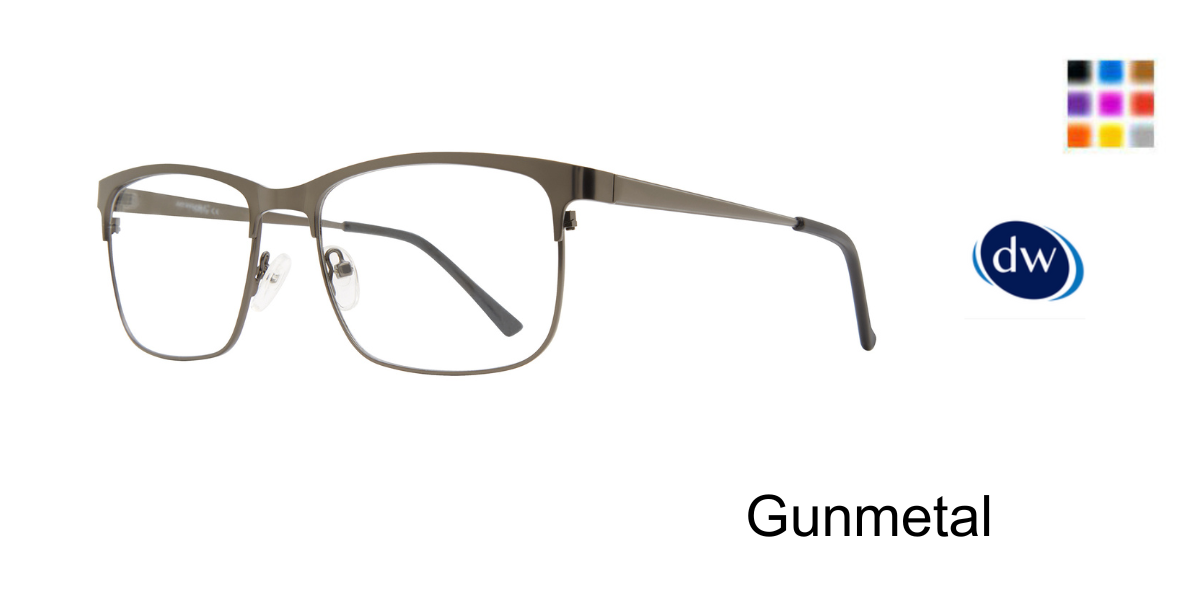 Gunmetal          Affordable Designs Zachary Eyeglasses